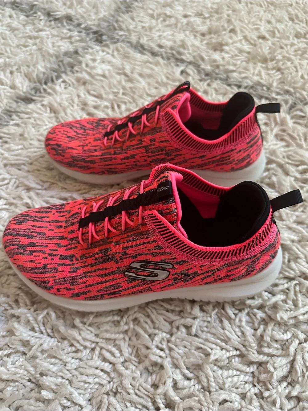 Skechers Slip On Pink Black Shoe
